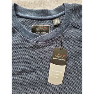 🆕 GREG NORMAN BLUE GREY PULL OVER SWEATSHIRT